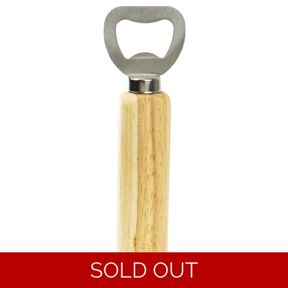 Metal Bottle Opener With a Wood Handle